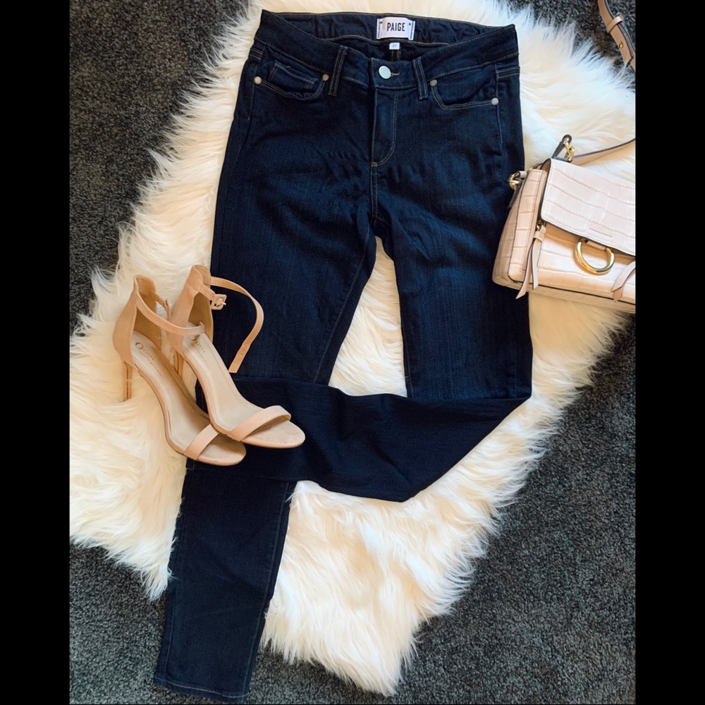 PAIGE Dark Wash Skyline Ankle Skinny Jeans Sz 27